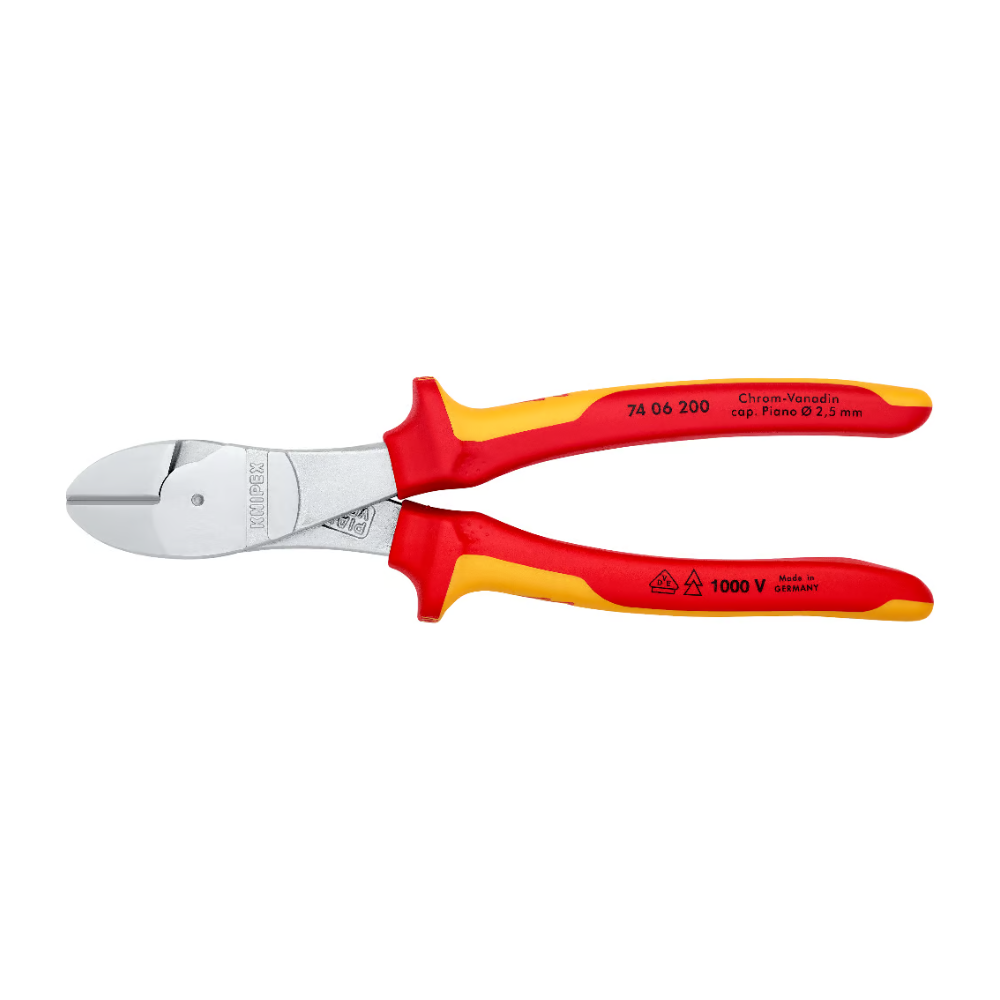 Alicates de corte diagonal de fuerza aislado VDE 1000V 8" Knipex