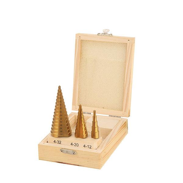 Set Broca Escalonada. 3 Piezas Wokin