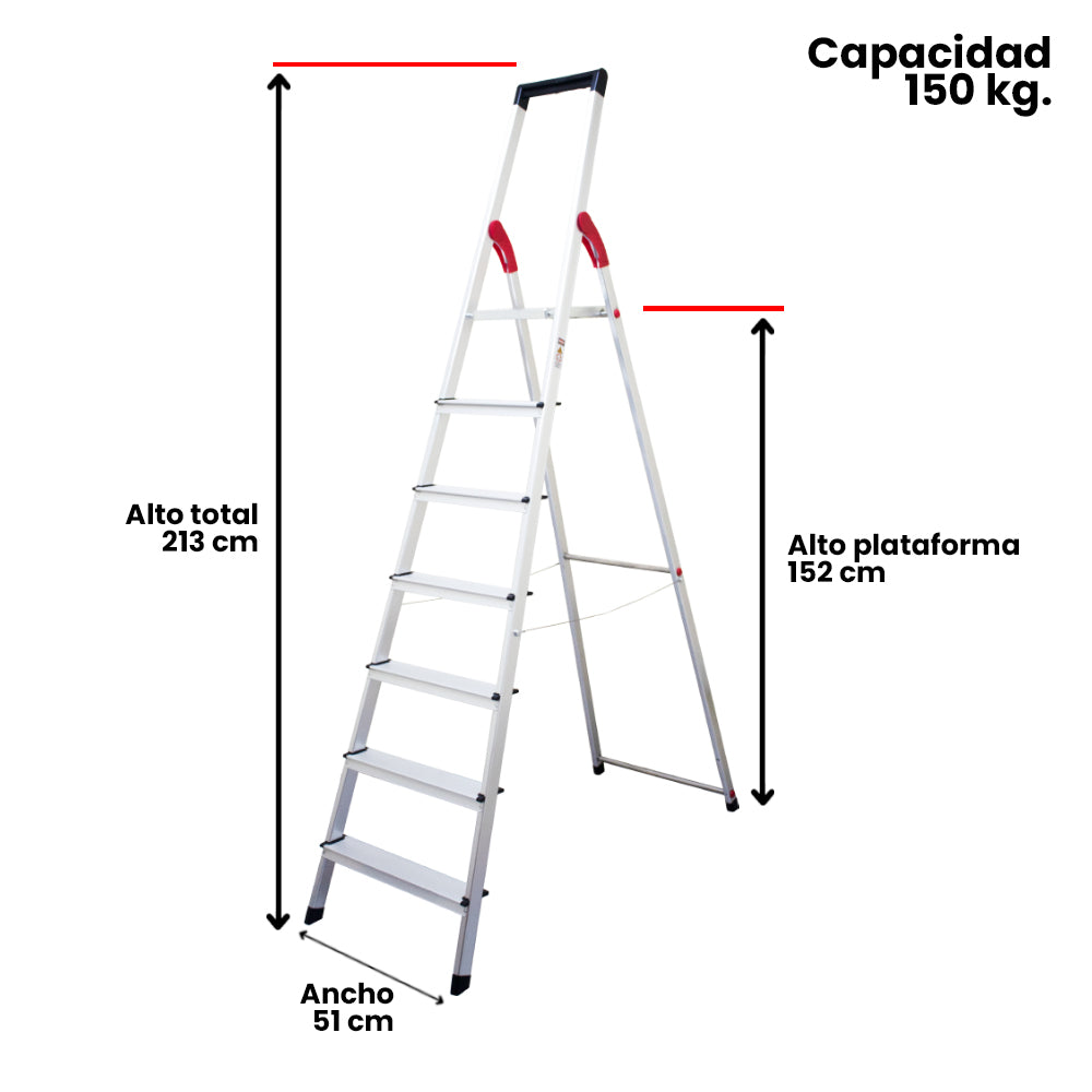 ESCALERA ALUMINIO TIJERA 7 PELDA OS MAGNA