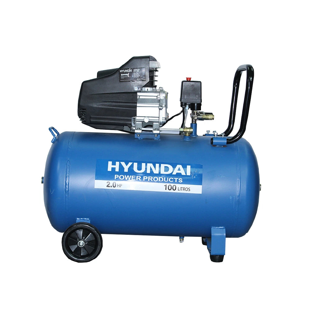 Compresor Hyundai Monofásico 2HP 100L 115psi Directo