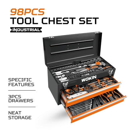 Caja de Herramientas con 98 Piezas (901098) Wokin