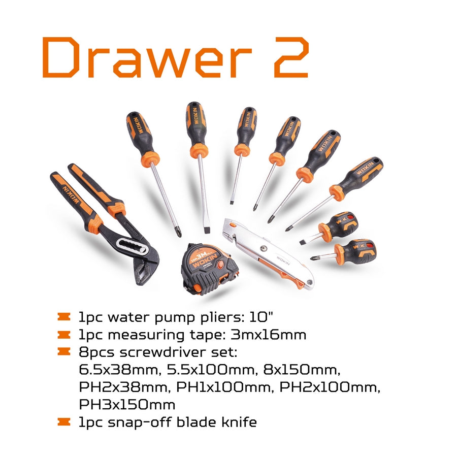 Caja de Herramientas con 98 Piezas (901098) Wokin