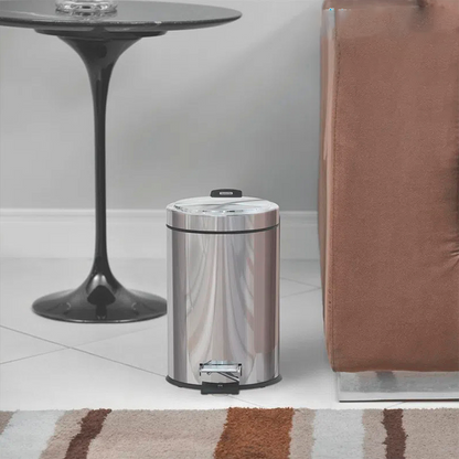BASURERO PEDAL 5L ACERO INOX TRAMONTINA