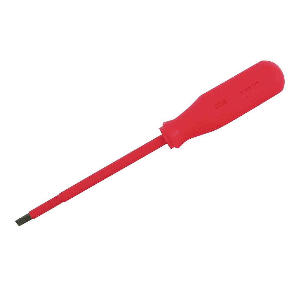 Destornillador rojo 1000V plana1/4x5-7/8 (TWS-9716) - URREA