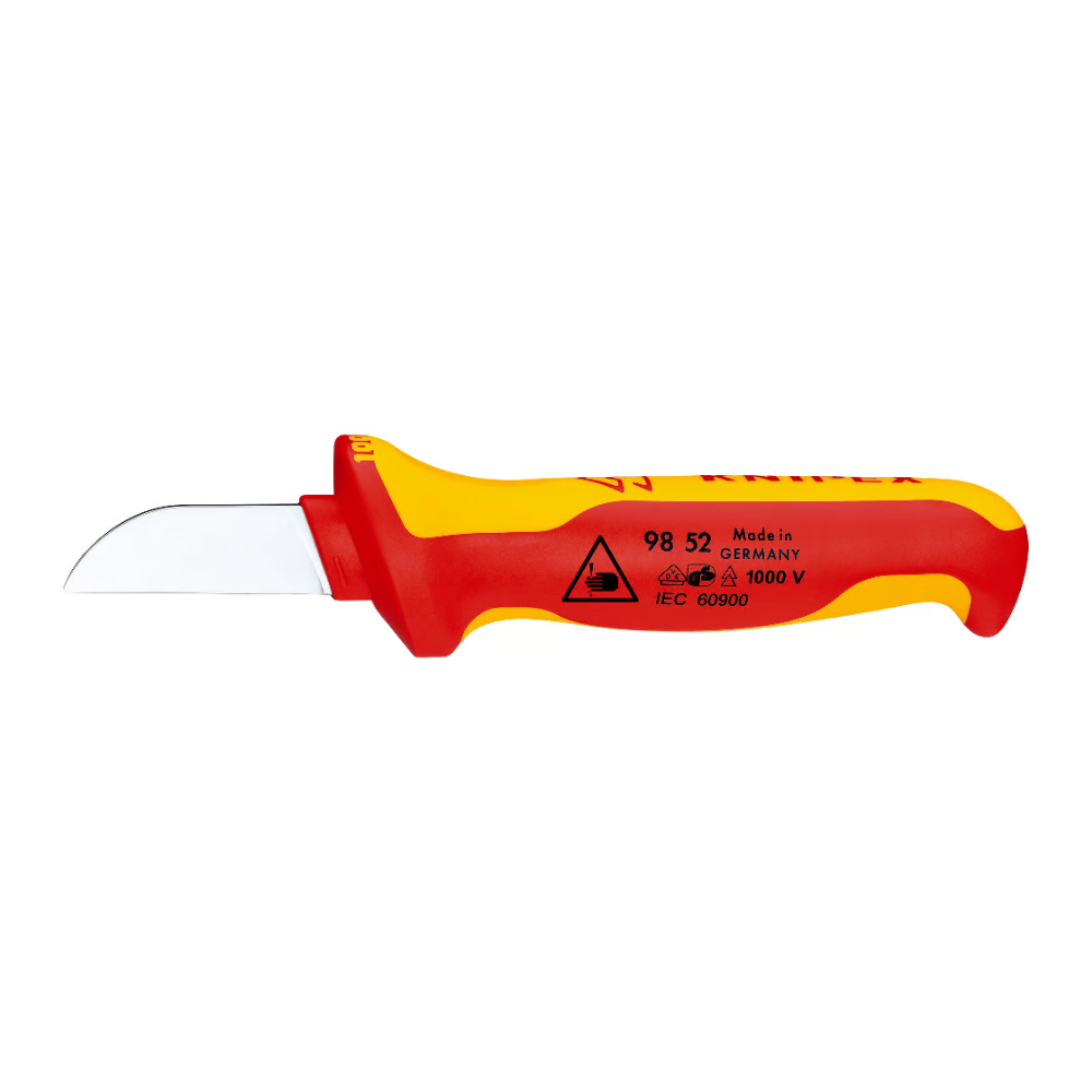 Cuchillo cortacable recto mango aislado Knipex