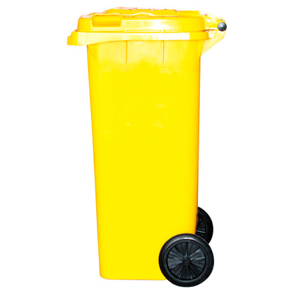 CONTENEDOR DE BASURA CON RUEDAS AMARILLO 240 LTS.
