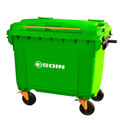 CONTENEDOR DE BASURA CON RUEDAS VERDE 770 L