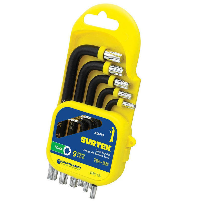 Jgo llaves hex L torx 9pz (TWS-ALLFT9) - URREA
