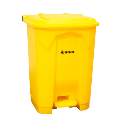 BASURERO PL STICO 50 L CON PEDAL SOIN – AMARILLO