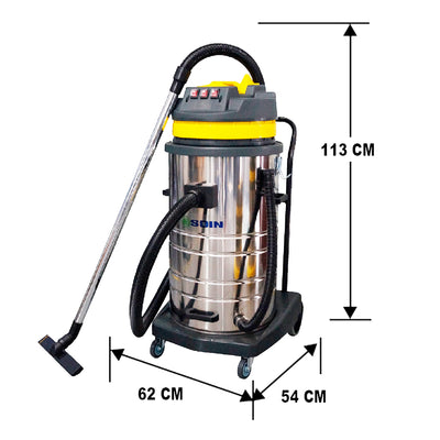 ASPIRADORA POLVO/AGUA 80 LITROS