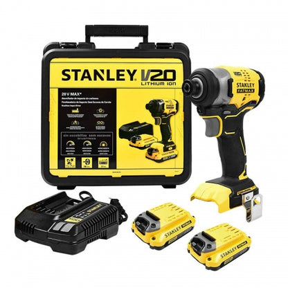 Set taladro de impacto V20 2 baterías + cargador Stanley