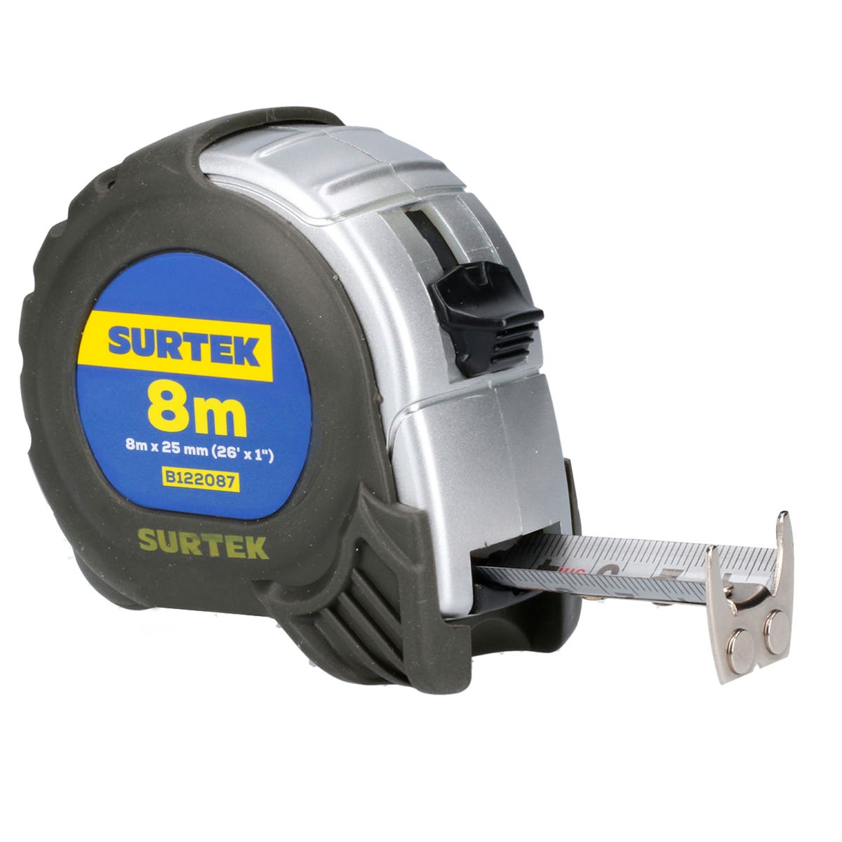 Huincha de medir anti-imp silver 8m (TWS-B122087) - URREA