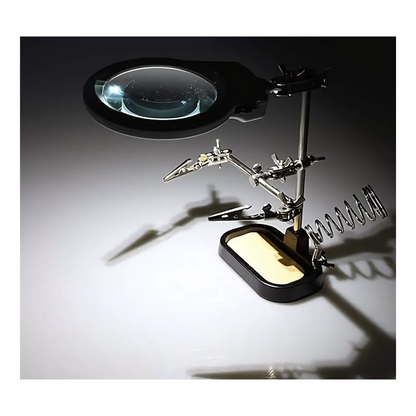 Soporte TERCERA MANO CON LUPA LED