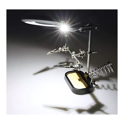 Soporte TERCERA MANO CON LUPA LED