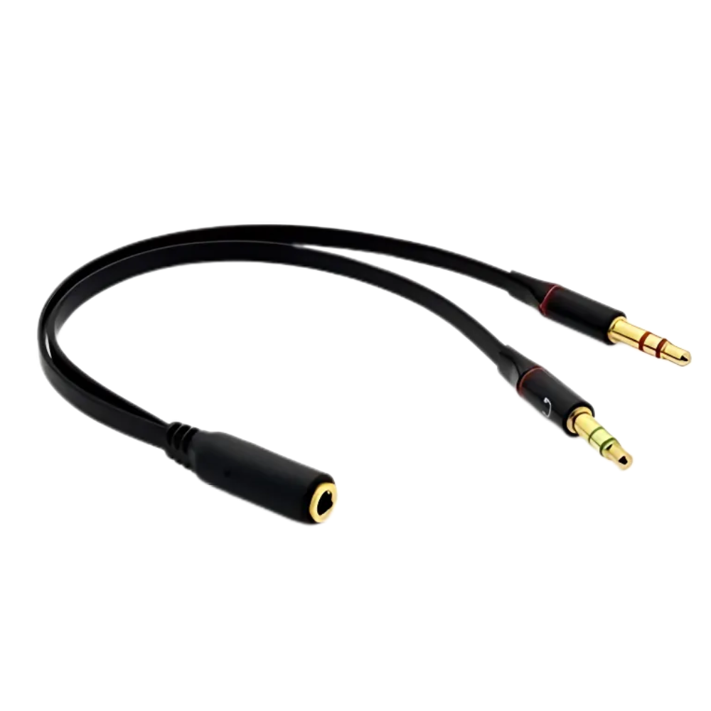 CABLE ADAPT JACK3,5mm ESTEREO 4POLOS A 2PLUG 3,5mm ST