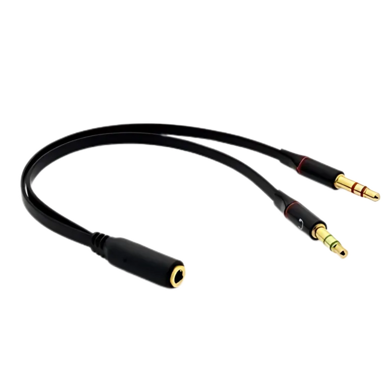 CABLE ADAPT JACK3,5mm ESTEREO 4POLOS A 2PLUG 3,5mm ST