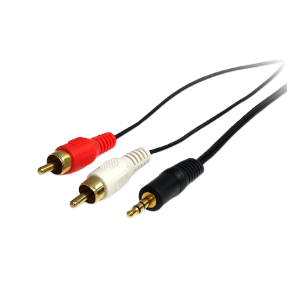 CABLE PLUG 3.5 ST. A 2 PLUG RCA