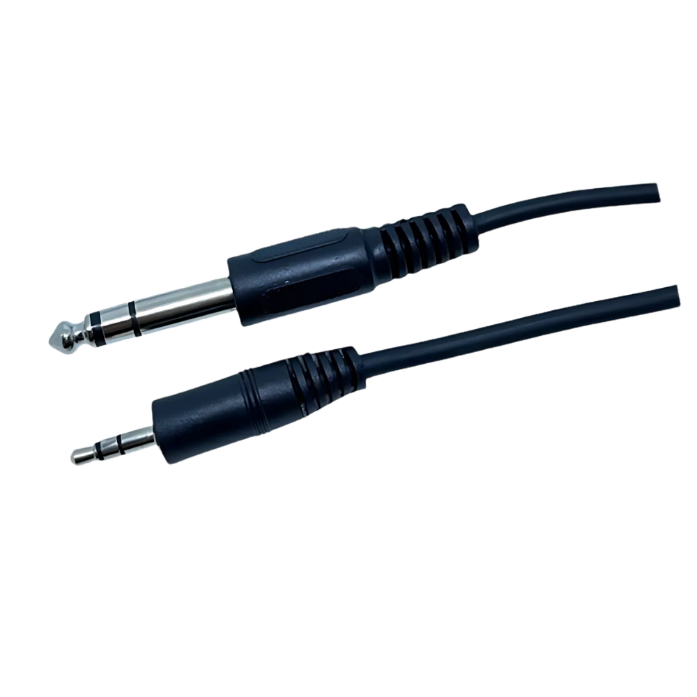 CABLE PLUG ST 3.5mm A PLUG STEREO 6.3mm 1.8MT