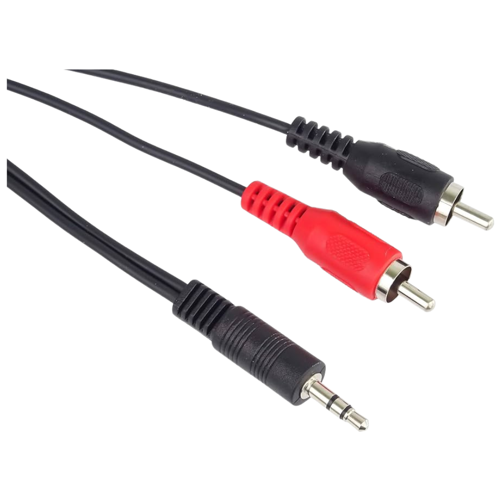 CABLE PLUG 2.5 STEREO A 2PLUG RCA 1.8MTS.