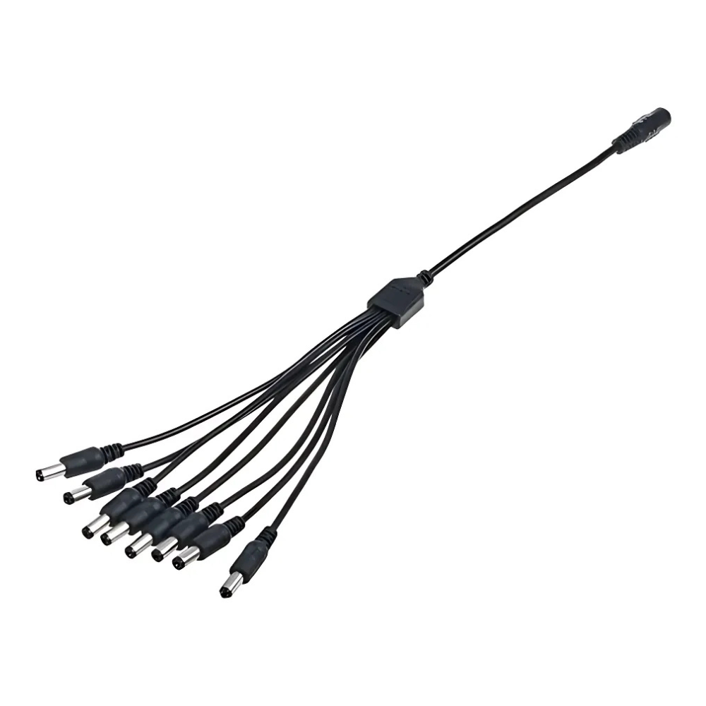CABLE TIPO PULPO 1 JACK 2.5mm A 8 PLUG DC 2.5X5.5mm
