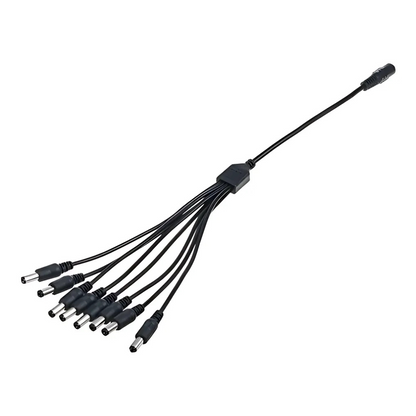 CABLE TIPO PULPO 1 JACK 2.5mm A 8 PLUG DC 2.5X5.5mm