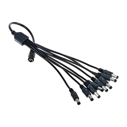 CABLE TIPO PULPO 1 JACK 2.5mm A 8 PLUG DC 2.5X5.5mm