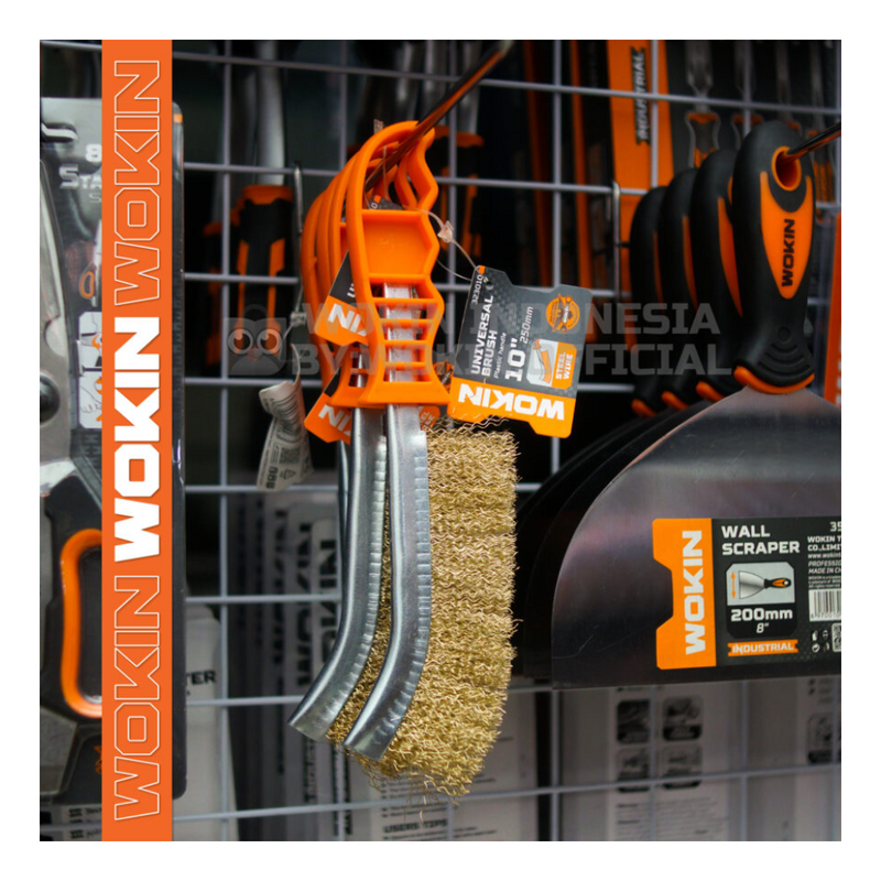 Escobilla de acero con mango 250mm (323010) WOKIN