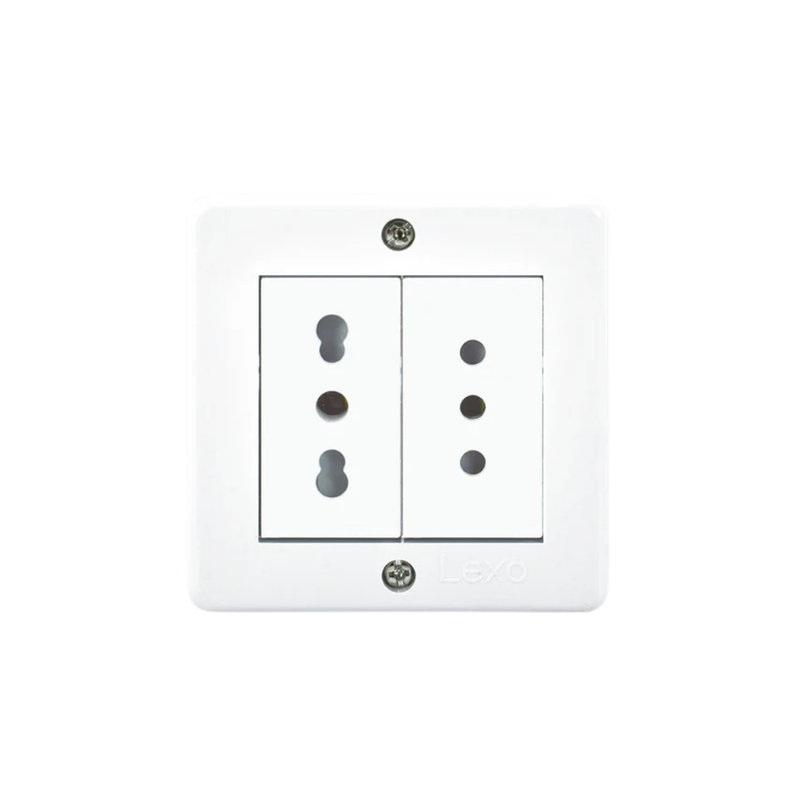 Hydrobox IP20 con toma corriente doble 10A más 10/16A 250V, blanco