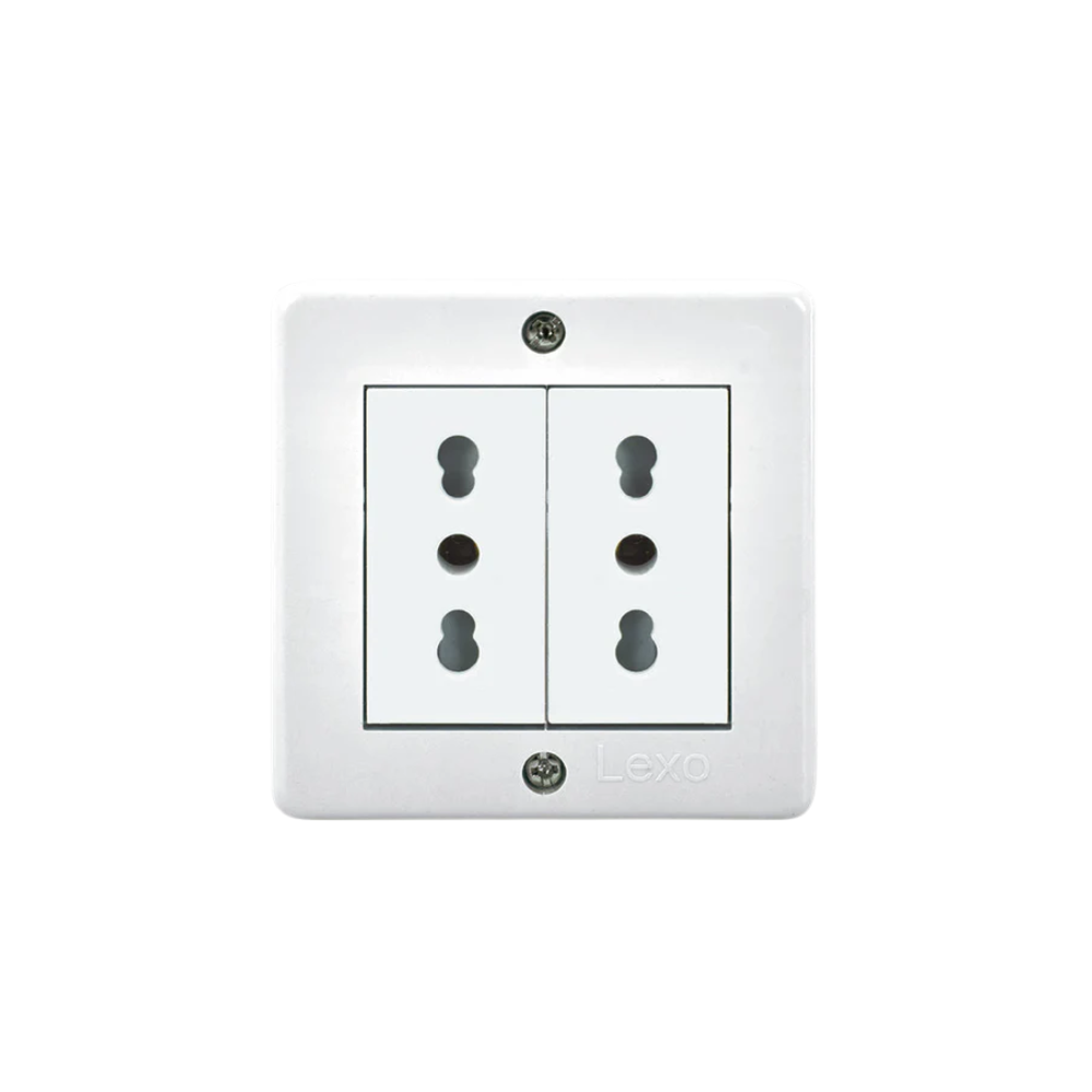 Hydrobox IP20 con toma corriente doble  10/16A, 250V, blanco