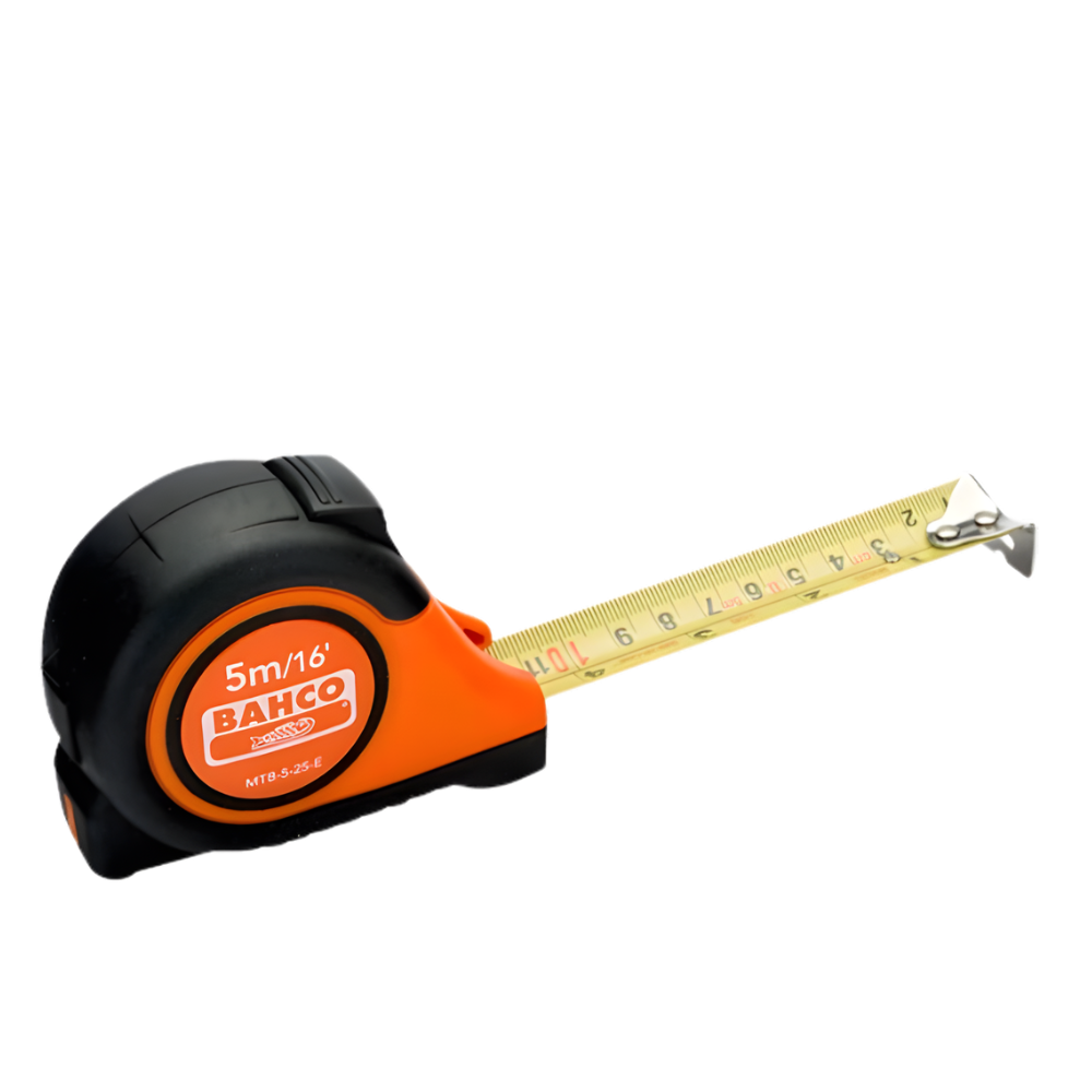 HUINCHA MEDIR FORRADA GOMA  8 METROS   BAHCO  MTB-8-25-M-E