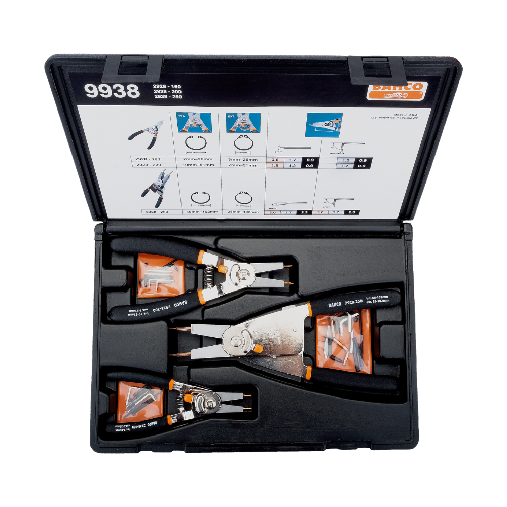 Juego Alicates Para Seguros   3 PZ  BAHCO