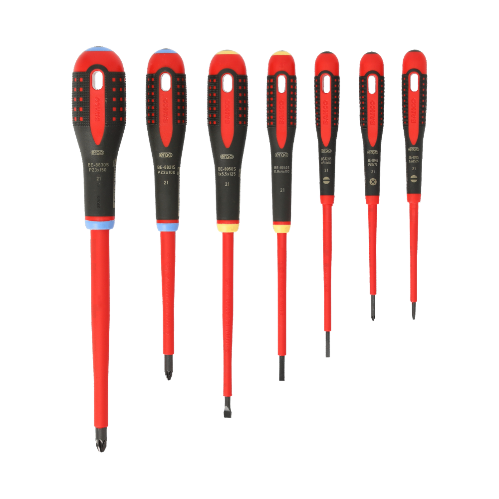 Juego Atornilladores Planos y Pozidriv 7 Piezas 1000V Bahco