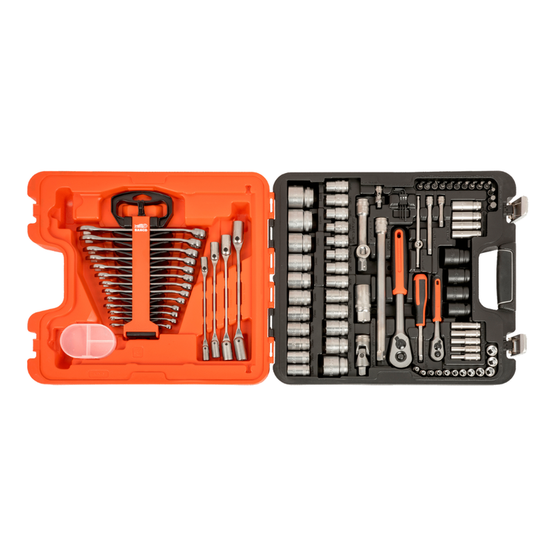 Juego de Dados, Chicharras y Llaves combinadas - 94 piezas BAHCO