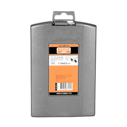 Juego Brocas Cobalto 1 mm a 10 mm 19 Piezas Bahco