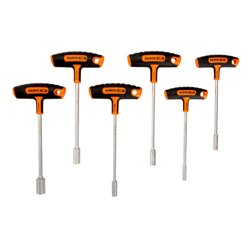 Juego 6 Desatornilladores Hexagonales tipo T BAHCO (5 a 13mm)