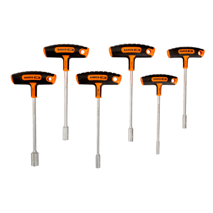 Juego 6 Desatornilladores Hexagonales tipo T BAHCO (5 a 13mm)