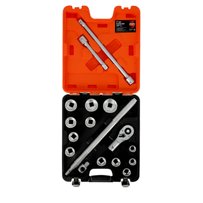 Juego de Dados con Chicharra y Accesorios 17 Piezas BAHCO