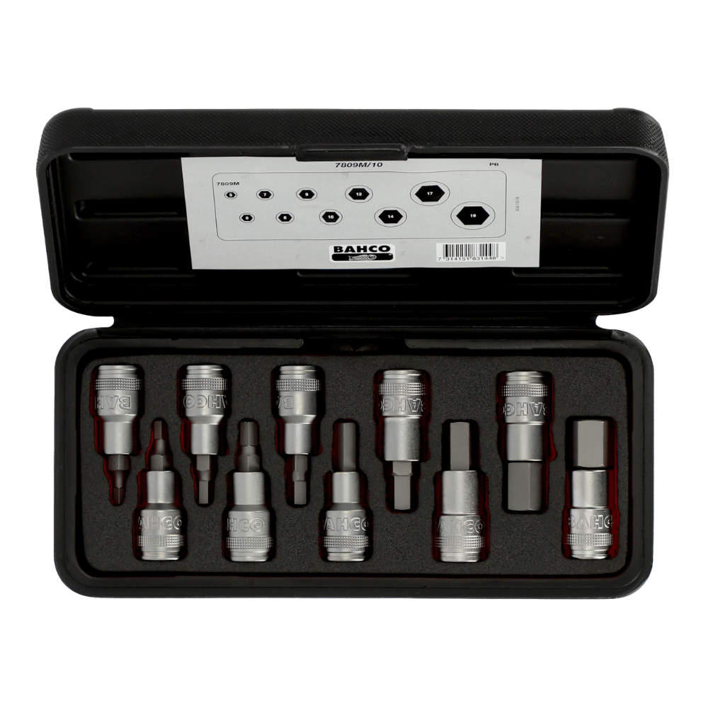 Juego de Dados para cabeza hexagonal C-1/2" - 5 a 19mm BAHCO