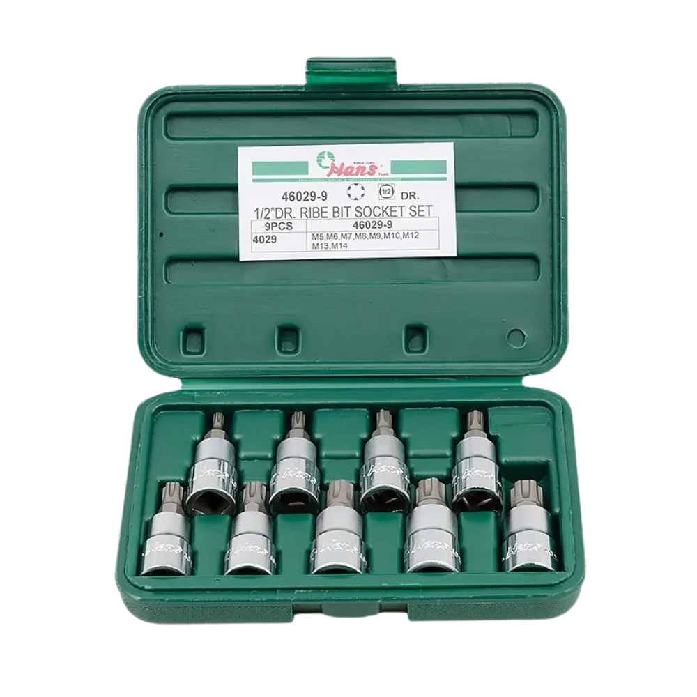 DADO HANS 1/2" DR PUNTA SPLINE JGO. 9 PZS. # 46028-9 (OF)