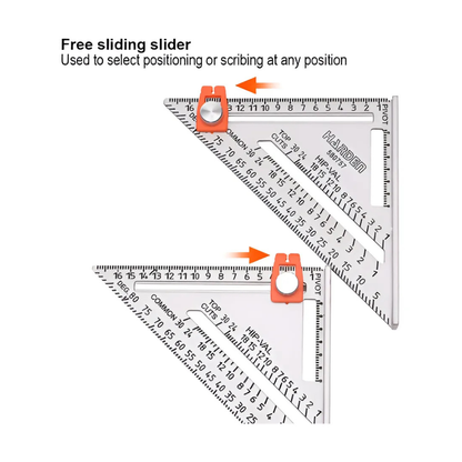 Escuadra triangular 7" de aluminio HARDEN