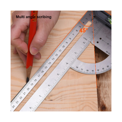 Escuadra multipropósito 12" con nivel HARDEN