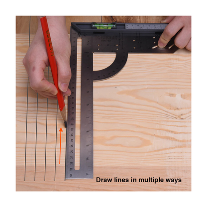 Escuadra multipropósito 12" con nivel HARDEN