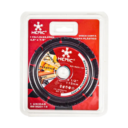 Disco de Corte Madera y Plástico