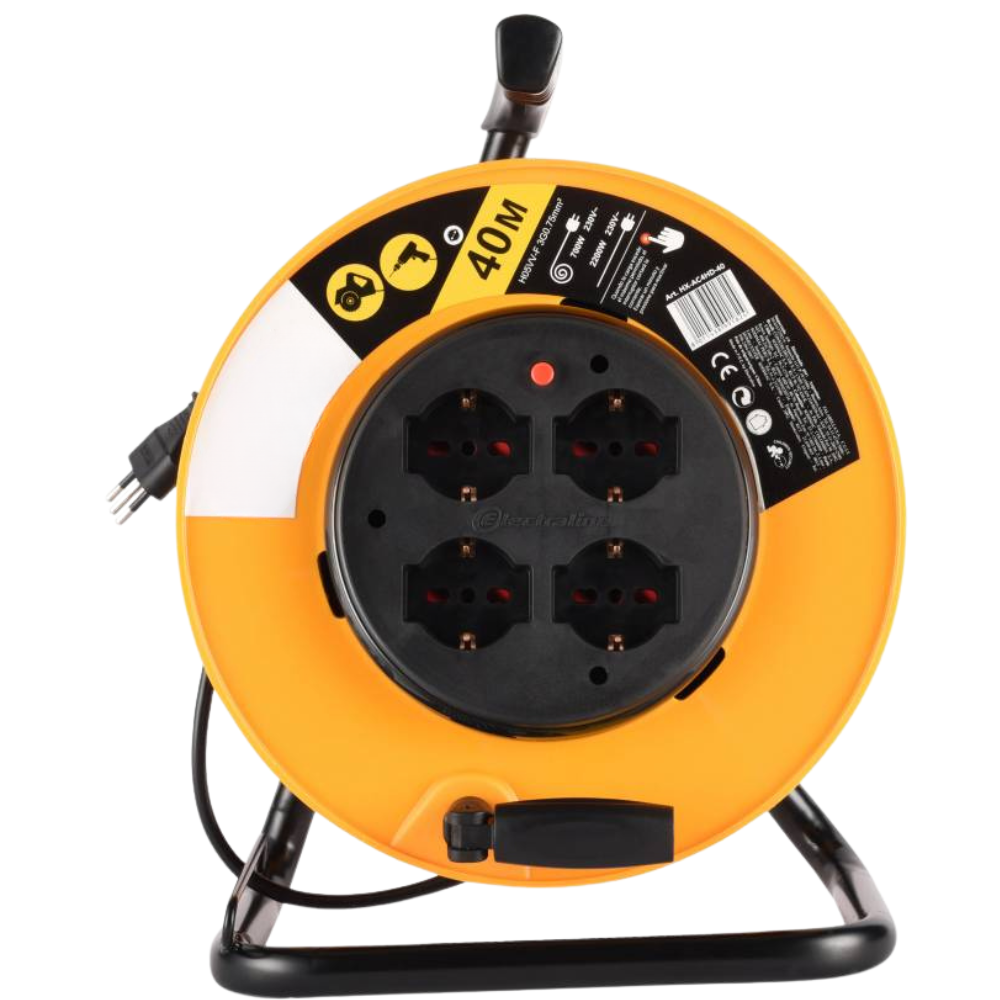 Carrete Estacionario 4 Tomas Cable 0,75mm