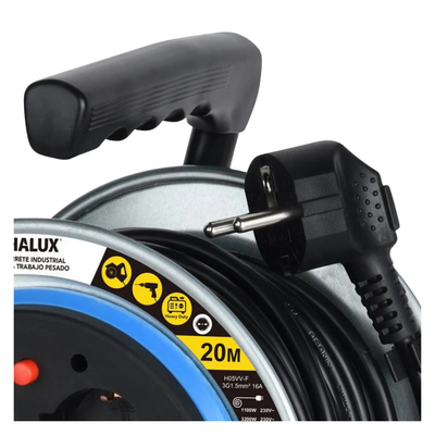 Carrete PRO 10/16A 4 tomas SHUCKO/Cable 1,5mm GRANTT