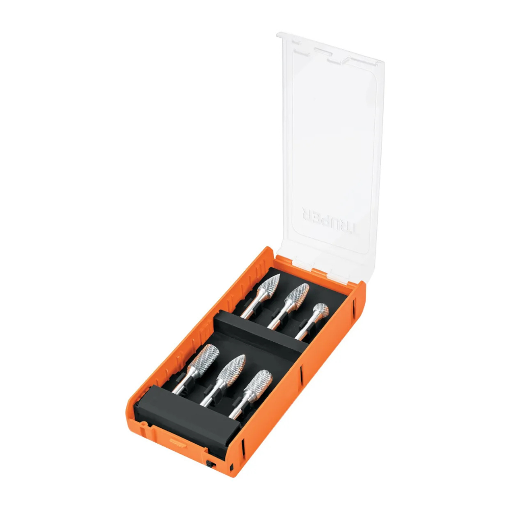 FRESAS ROTATIVAS TRUPER 1/4" CARBURO TUNGSTENO JGO.6 PZAS #JLR-6 (103503)