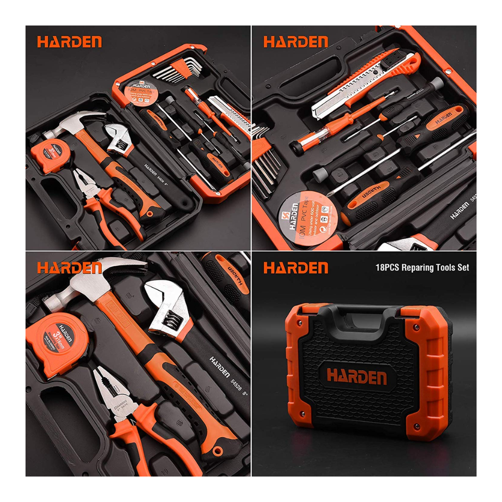 Maletín de herramientas Harden de 18 piezas HARDEN