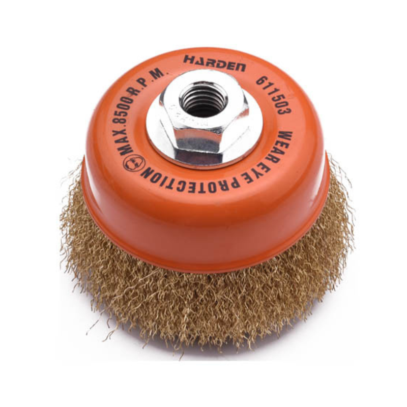 cepillo de alambre de copa con tuerca HARDEN