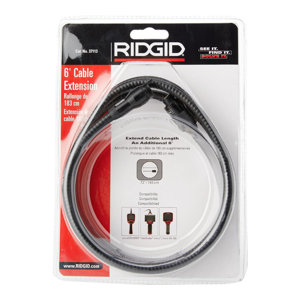 Cable extension 2 mt. p/camara seesnake (37113) - RIDGID