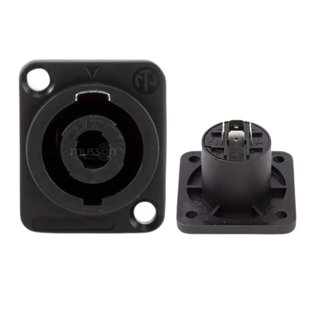 Terminal HEMBRA SPEAKON CHASIS CON SEGURO METALICO